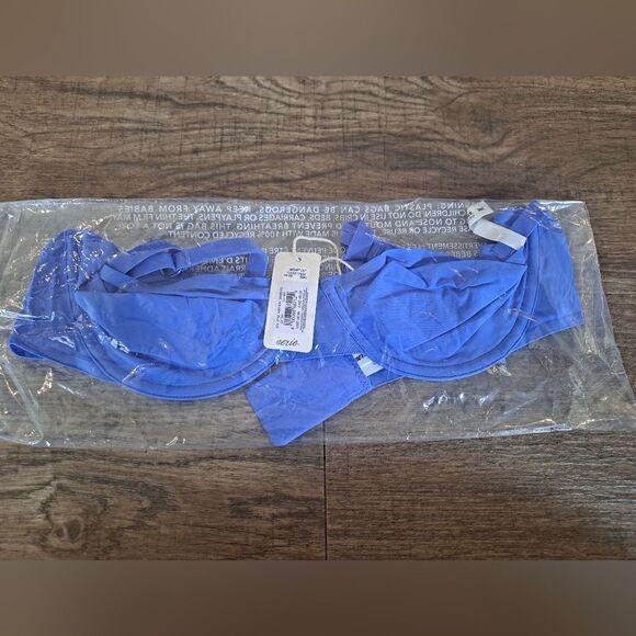 aerie SMOOTHEZ Unlined Underwire Bra NWT Heaven Blue - Picture 3 of 4